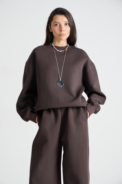 Костюм: свитшот+брюки MIA AIM, цвет: коричневый, MIA740 купить онлайн