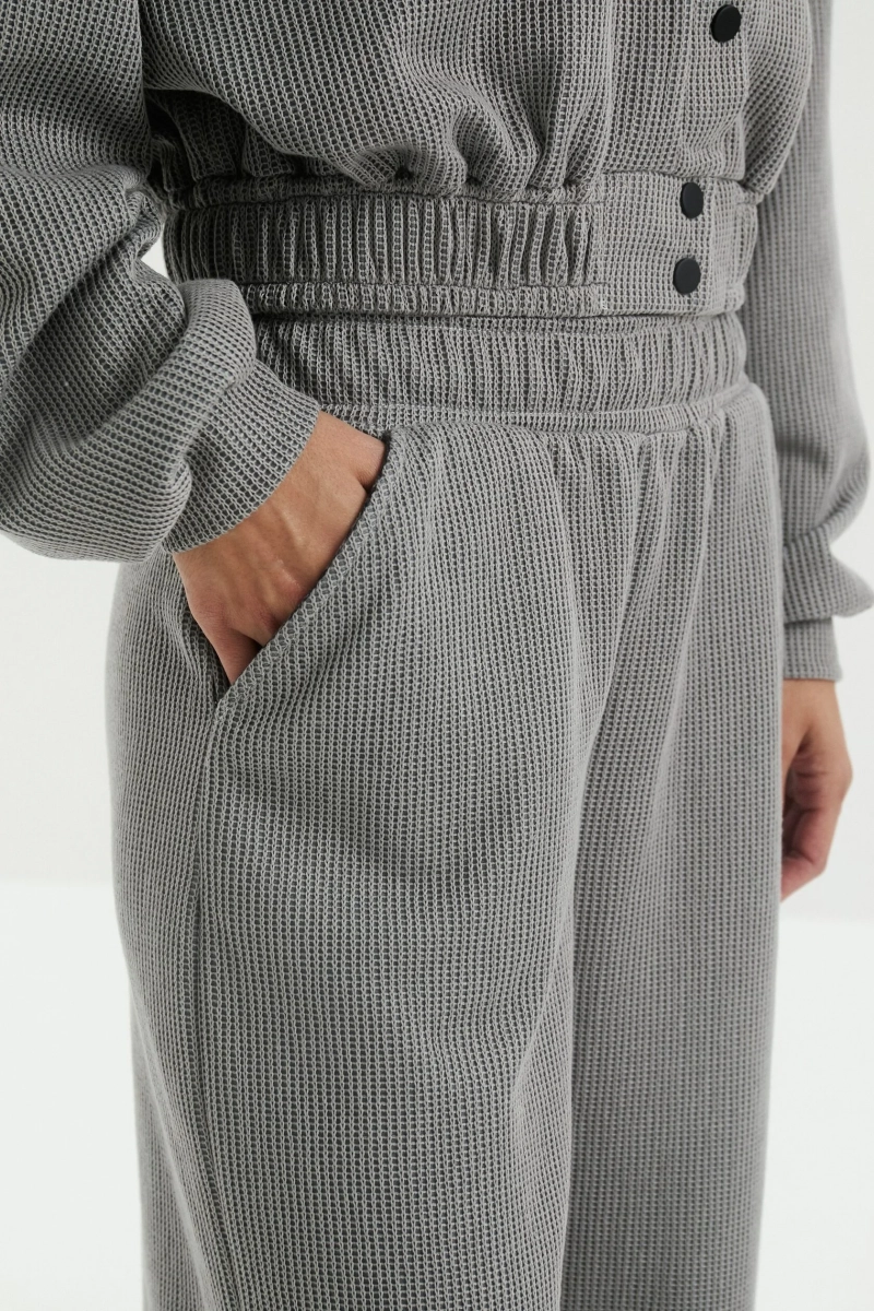 Брюки из трикотажа marte, цвет: серый,  купить онлайн