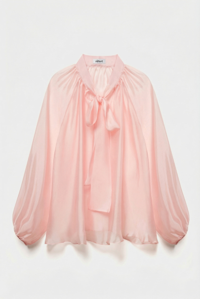 Блуза из шифона с бантом REFERT, цвет: розовый, 12-3545/1-2511 купить онлайн