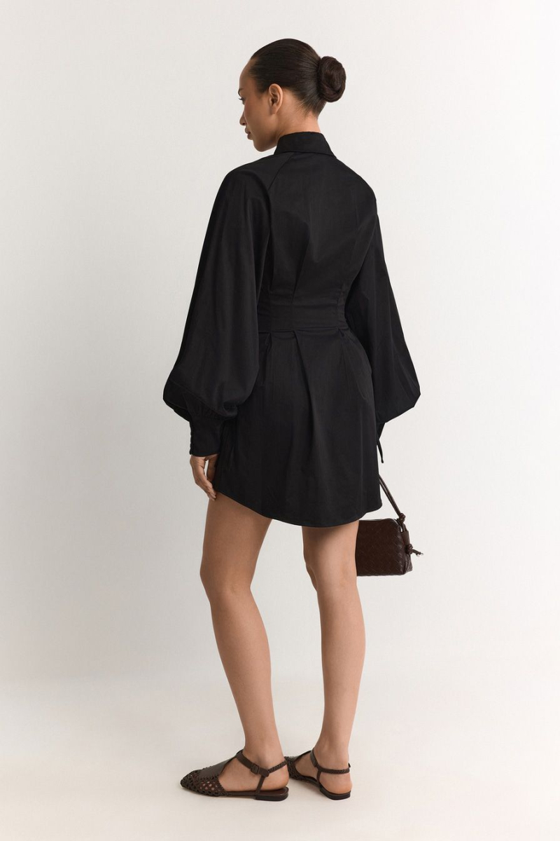 Платье из смесового хлопка TOPTOP, цвет: черный с принтом, TT.010.10818.901 купить онлайн