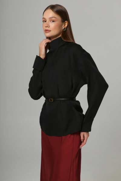 Блуза из органзы из лиоцелла