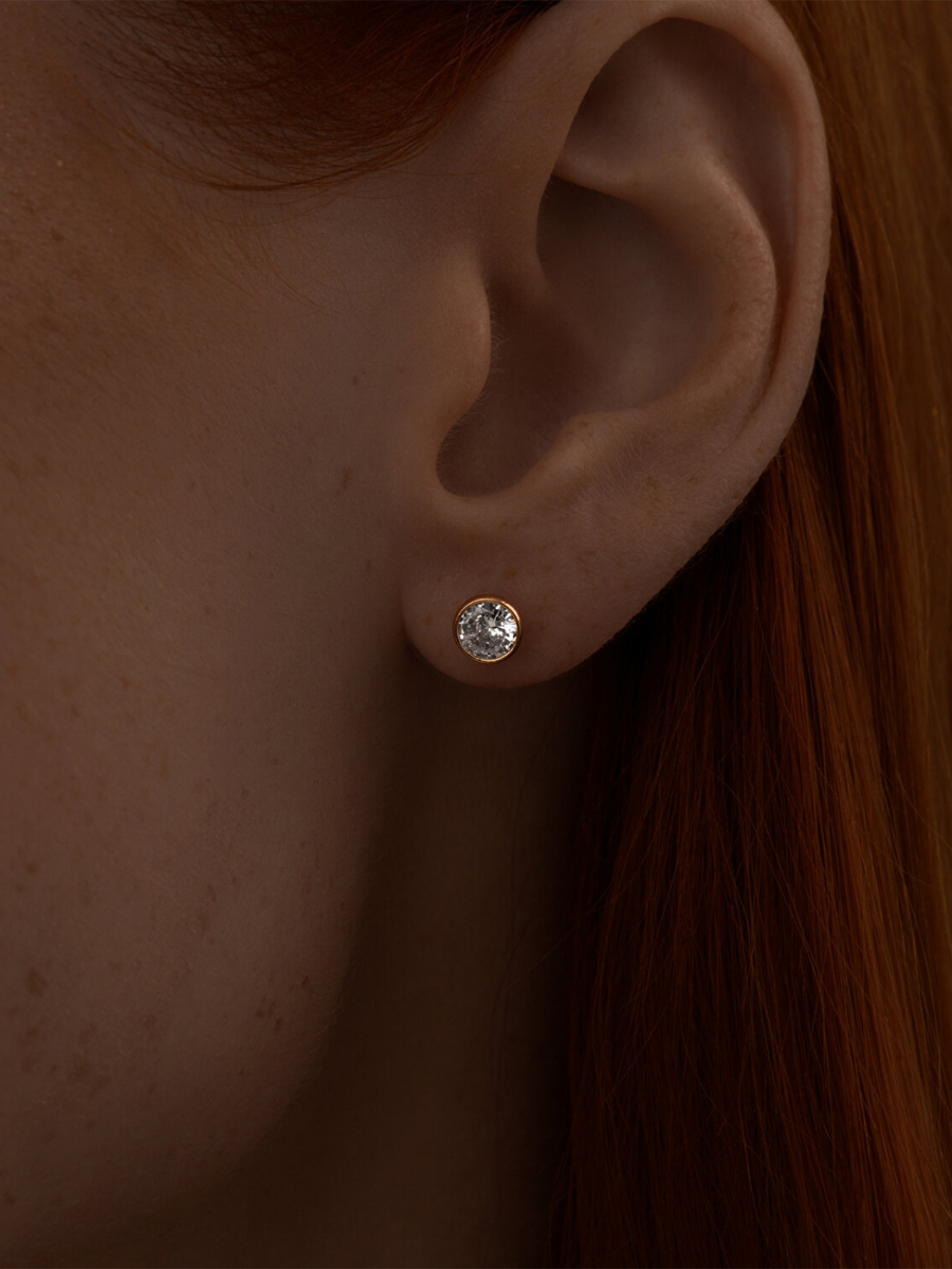 Пусеты Tosya Store, цвет: позолота, 93020615 купить онлайн