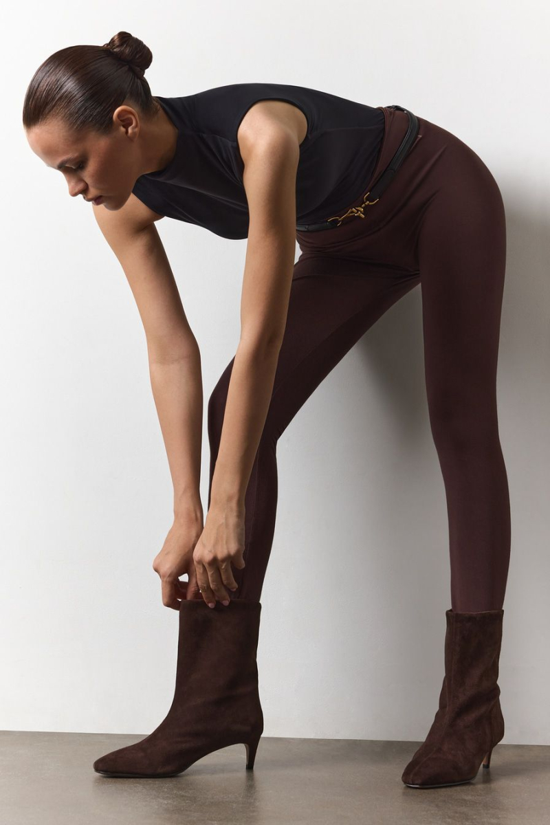 Ботильоны из натуральной замши Lera Nena, цвет: коричневый с принтом LN.302.16630.701 купить онлайн