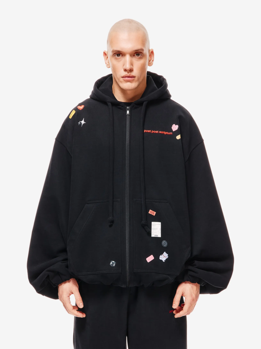 Sticker Pack Зип Худи Оверсайз