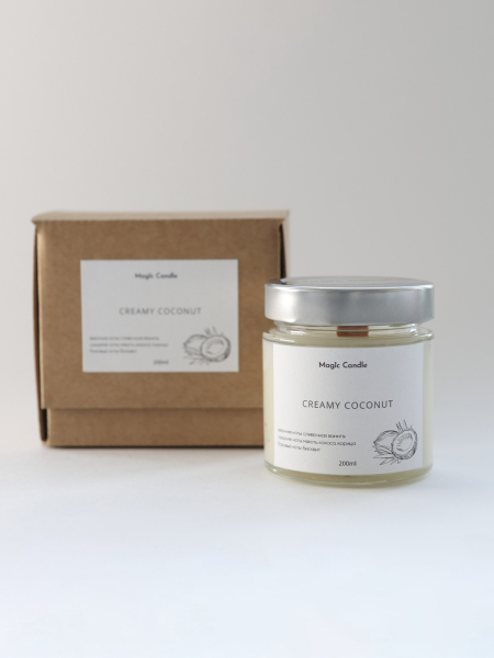 Аромасвеча, аромат "Сливочный кокос" MAGIC CANDLE, цвет: сливочный кокос  купить онлайн