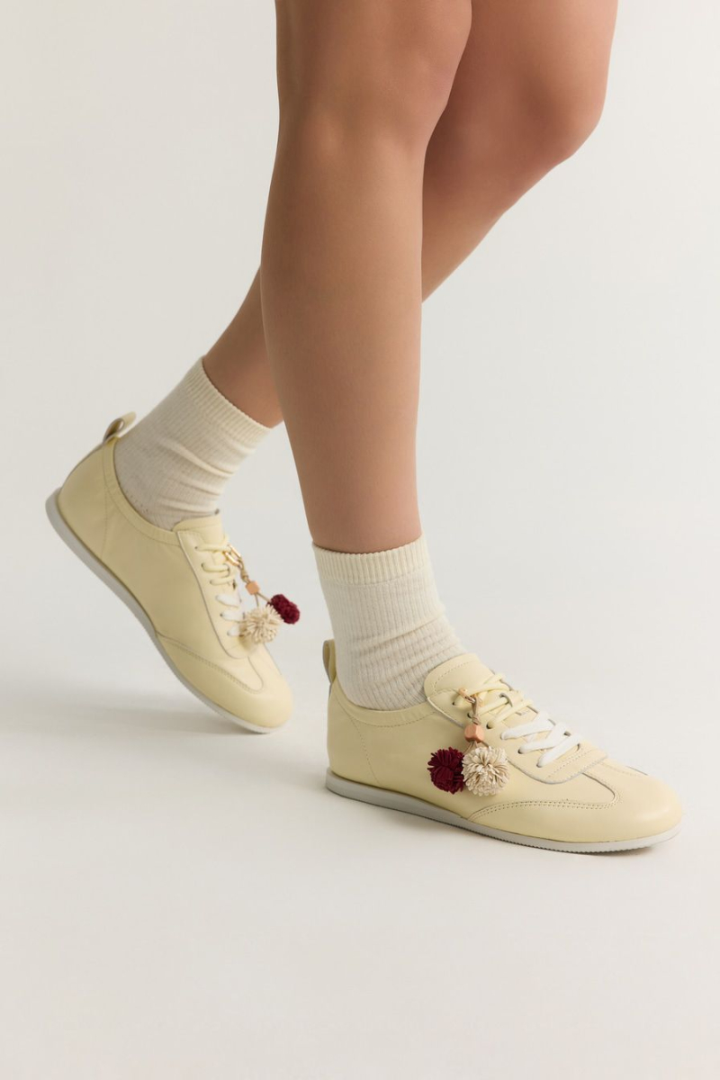 Кеды из натуральной кожи Lera Nena, цвет: Желтый LN.501.19465.200 купить онлайн