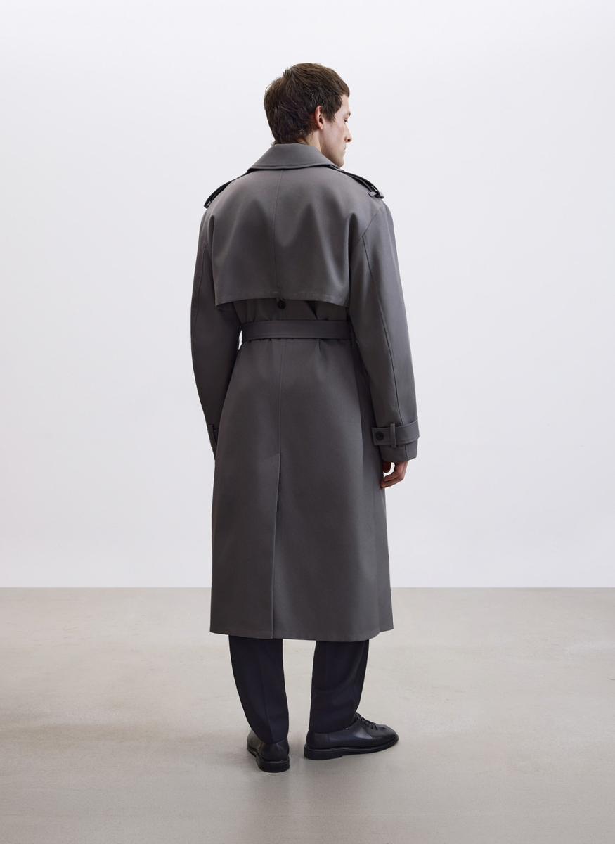 Тренч оверсайз удлинённый ALL WE NEED, цвет: серый, 2603M5201-03 купить онлайн