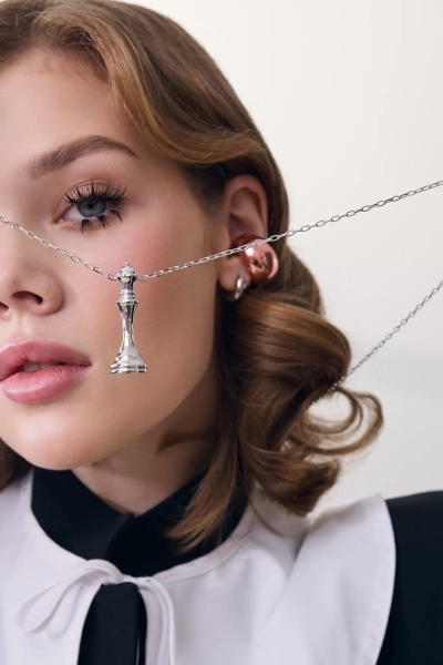 Серебряная подвеска «Твой ход» SBLESKOM, цвет: серебро 12007 |новая коллекция купить онлайн