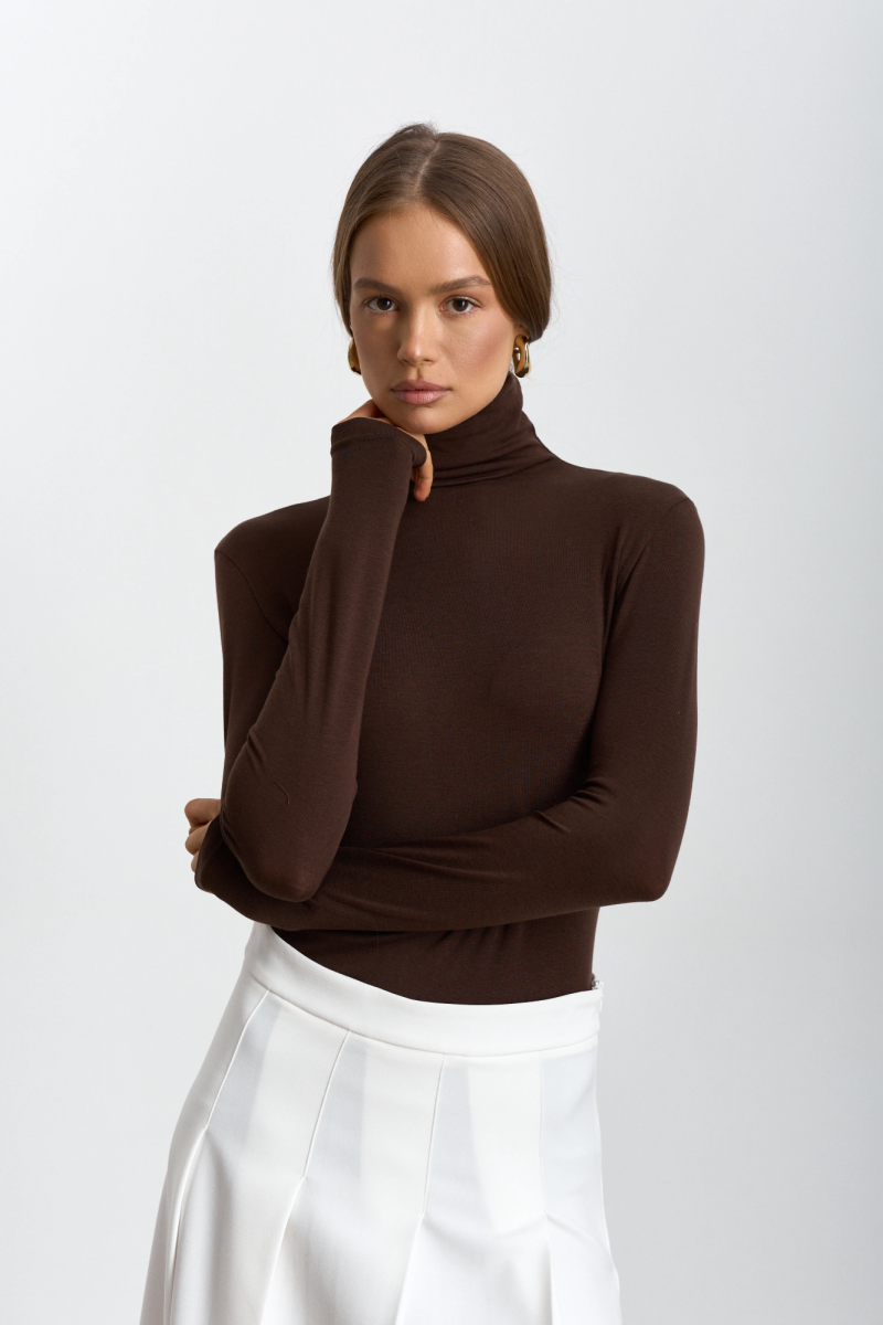 Водолазка из тенсела и шерсти