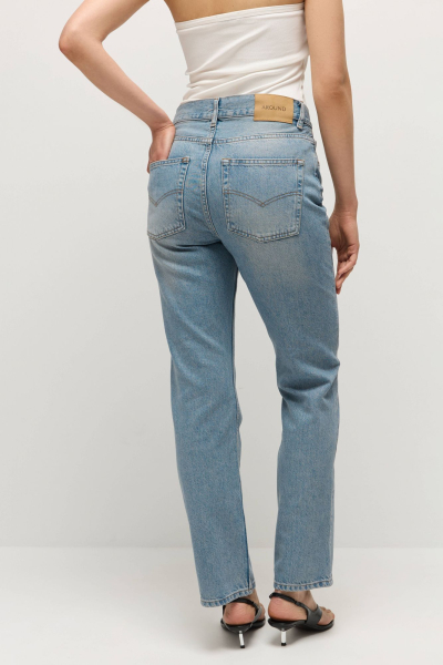 Джинсы прямые на пуговицах AROUND, цвет: голубой, 282_67C01 купить онлайн