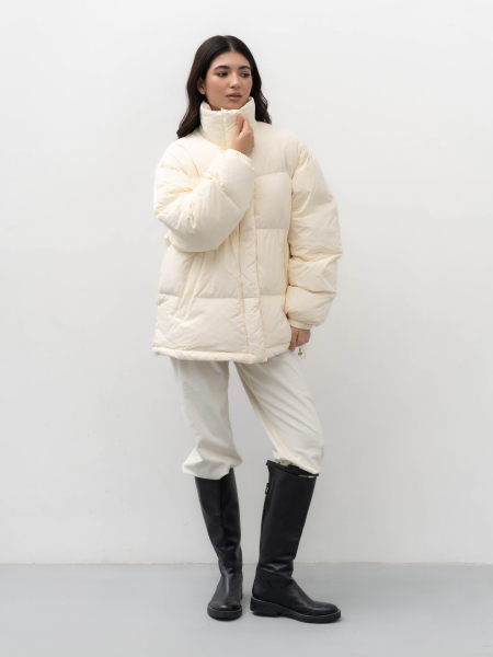 Пуховик Base TRES, цвет: молочный, НФ-00002439 купить онлайн