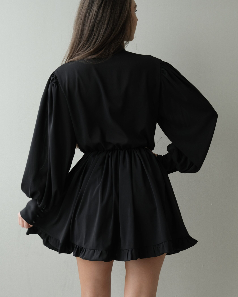 Платье из шифона мини MINI, цвет: Черный, НФ-00000201 купить онлайн