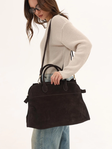 Сумка BARBARA brand salad, цвет: gold suede brown  купить онлайн