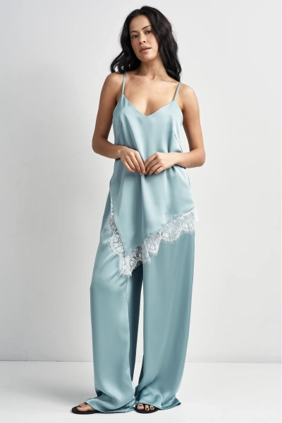 Топ с кружевом Erist store, цвет: бирюзовый, НФ-00003475 купить онлайн