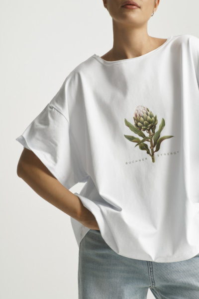 Футболка oversize SYNERGY BUCHNER, цвет: белый,  со скидкой купить онлайн