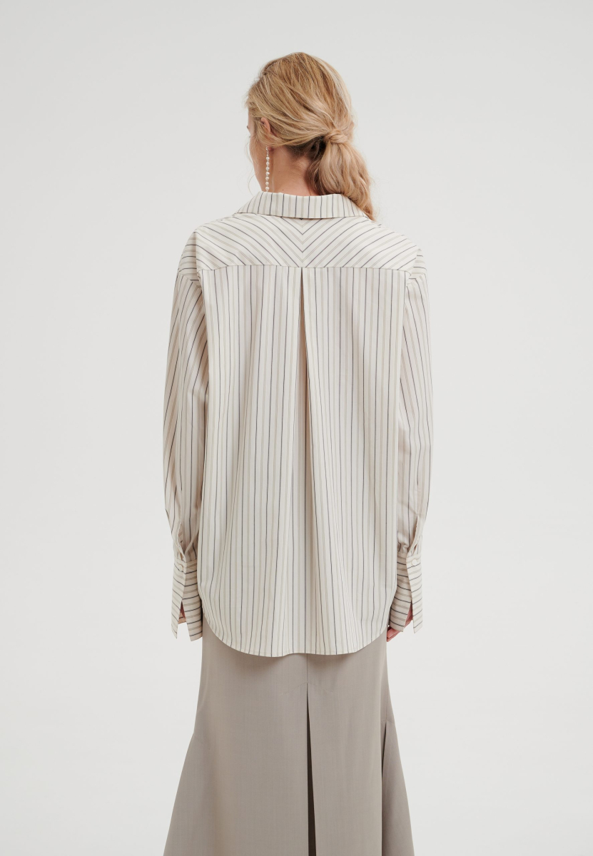 Рубашка в полоску CHUBA, цвет: бежевый, НФ-00000994 купить онлайн