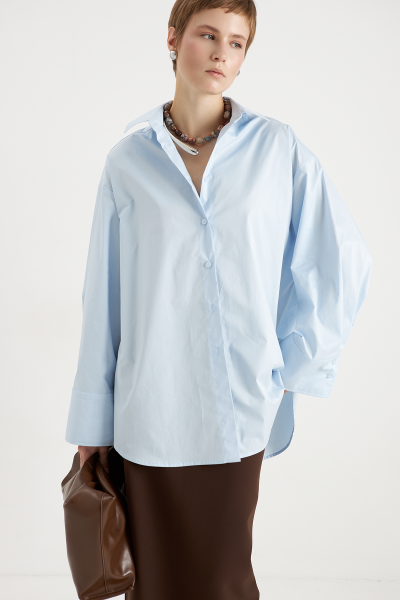 Рубашка оверсайз MIA AIM, цвет: голубой, MIA522 купить онлайн