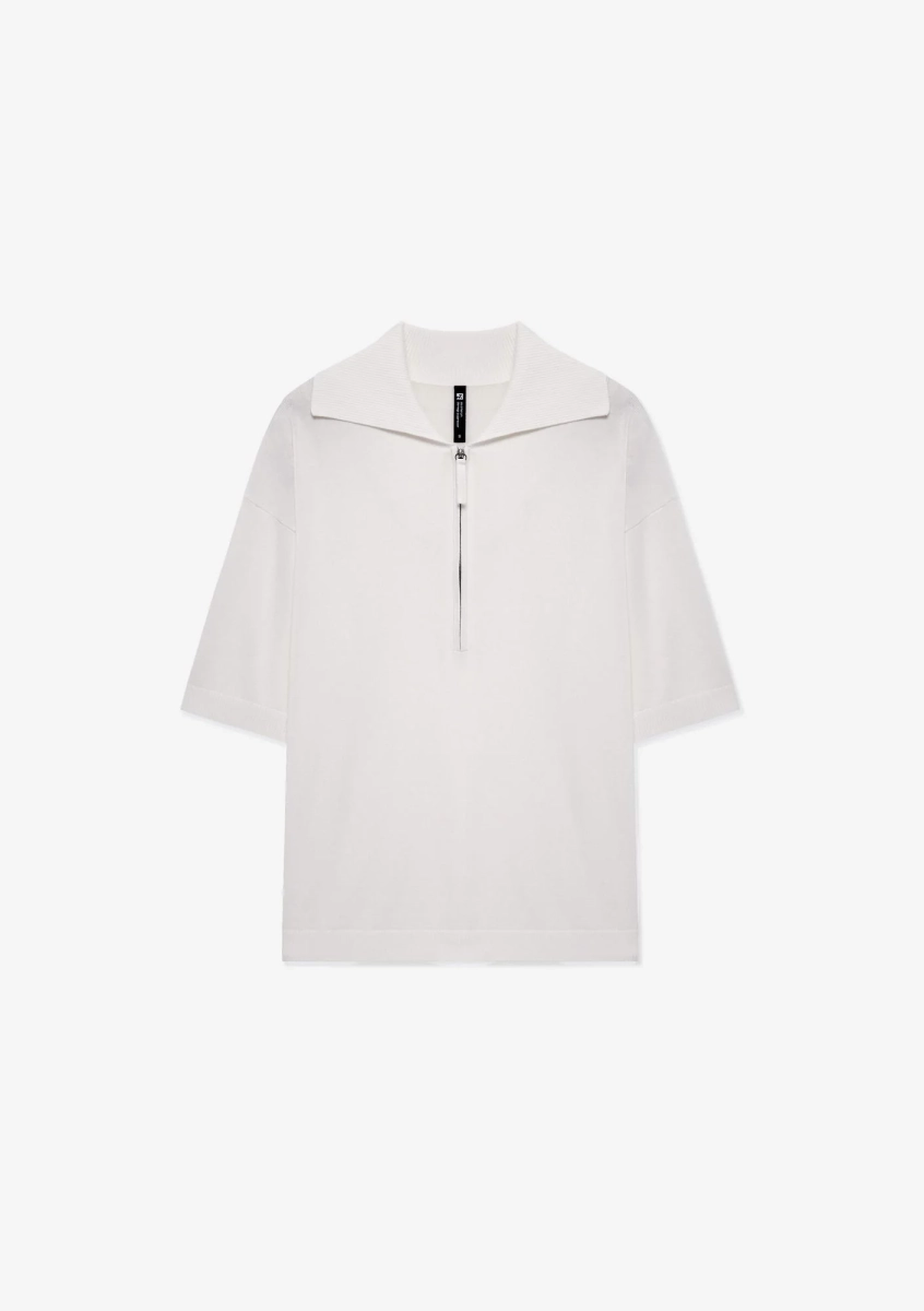Футболка-поло на молнии KRAKATAU, цвет: белый, Sw45-4 купить онлайн