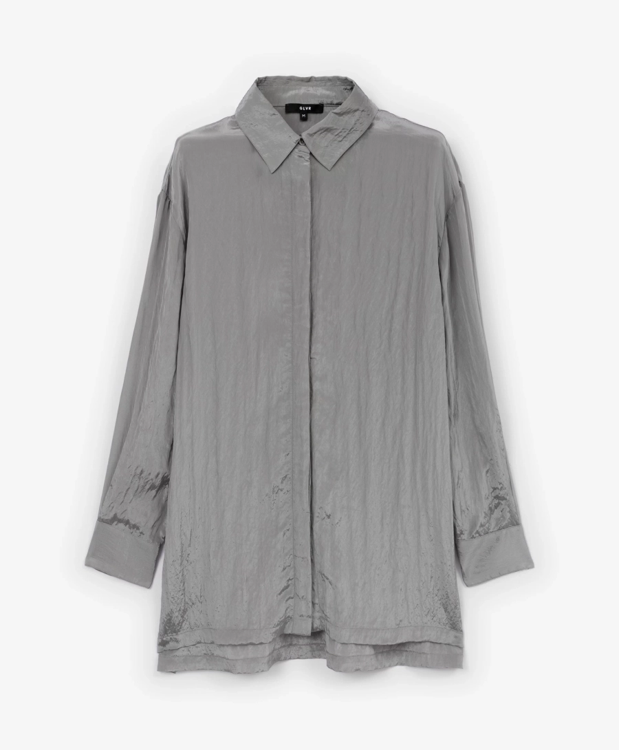 Блузка прямой свободной формы GLVR, цвет: серый, 225G32GAC2206 купить онлайн