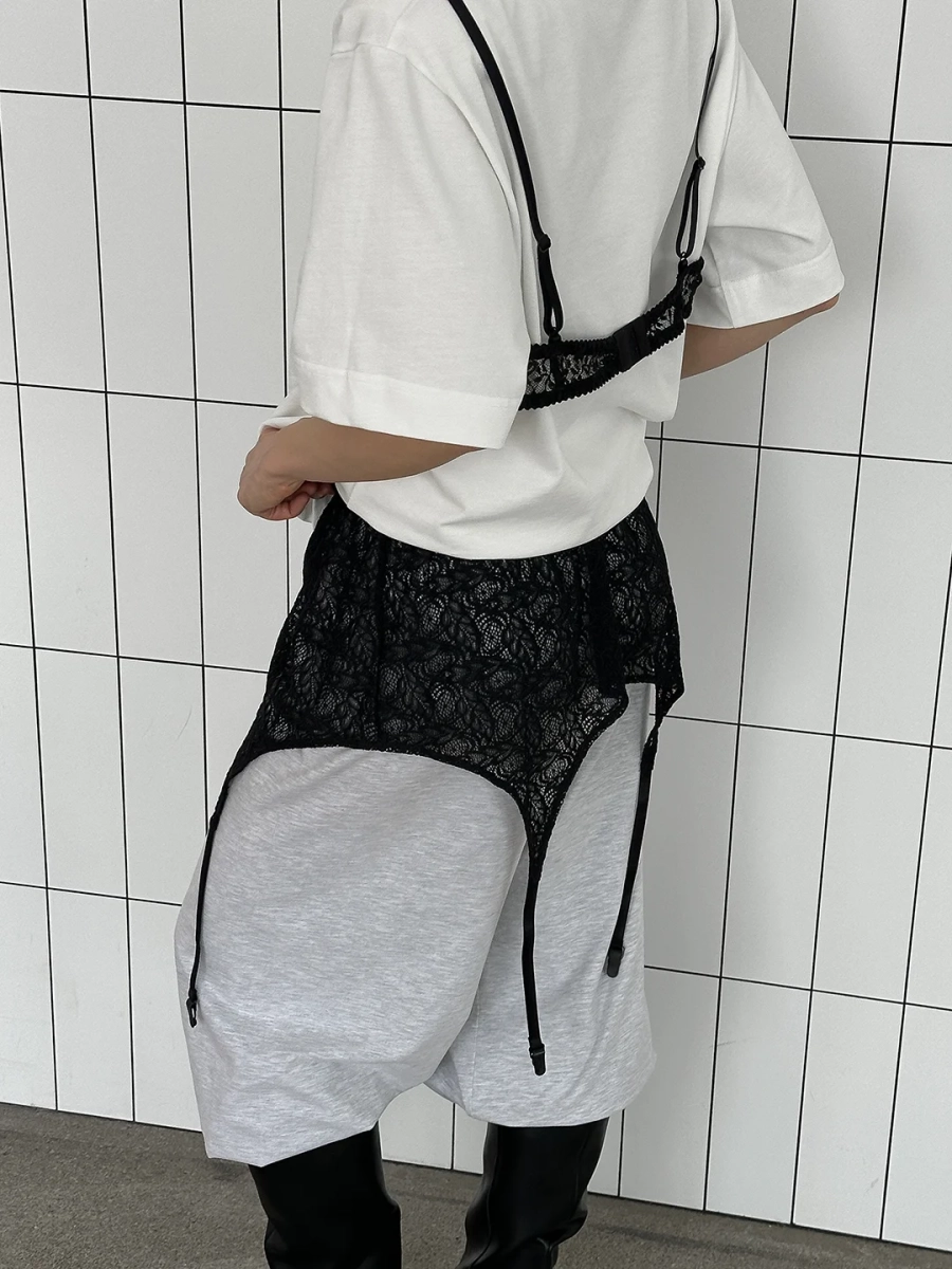 Кружевной пояс асимметричного кроя MIARTLAND, цвет: Черный НФ-00000876 купить онлайн