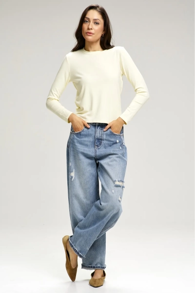 Лонгслив Base Butter Erist store, цвет: бежевый, НФ-00003132 купить онлайн