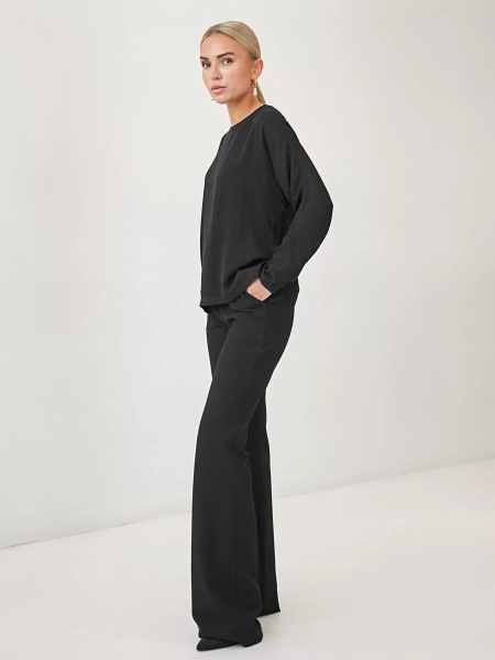 Блуза со спущенным рукавом I.B.W., цвет: Черный, BL020 купить онлайн