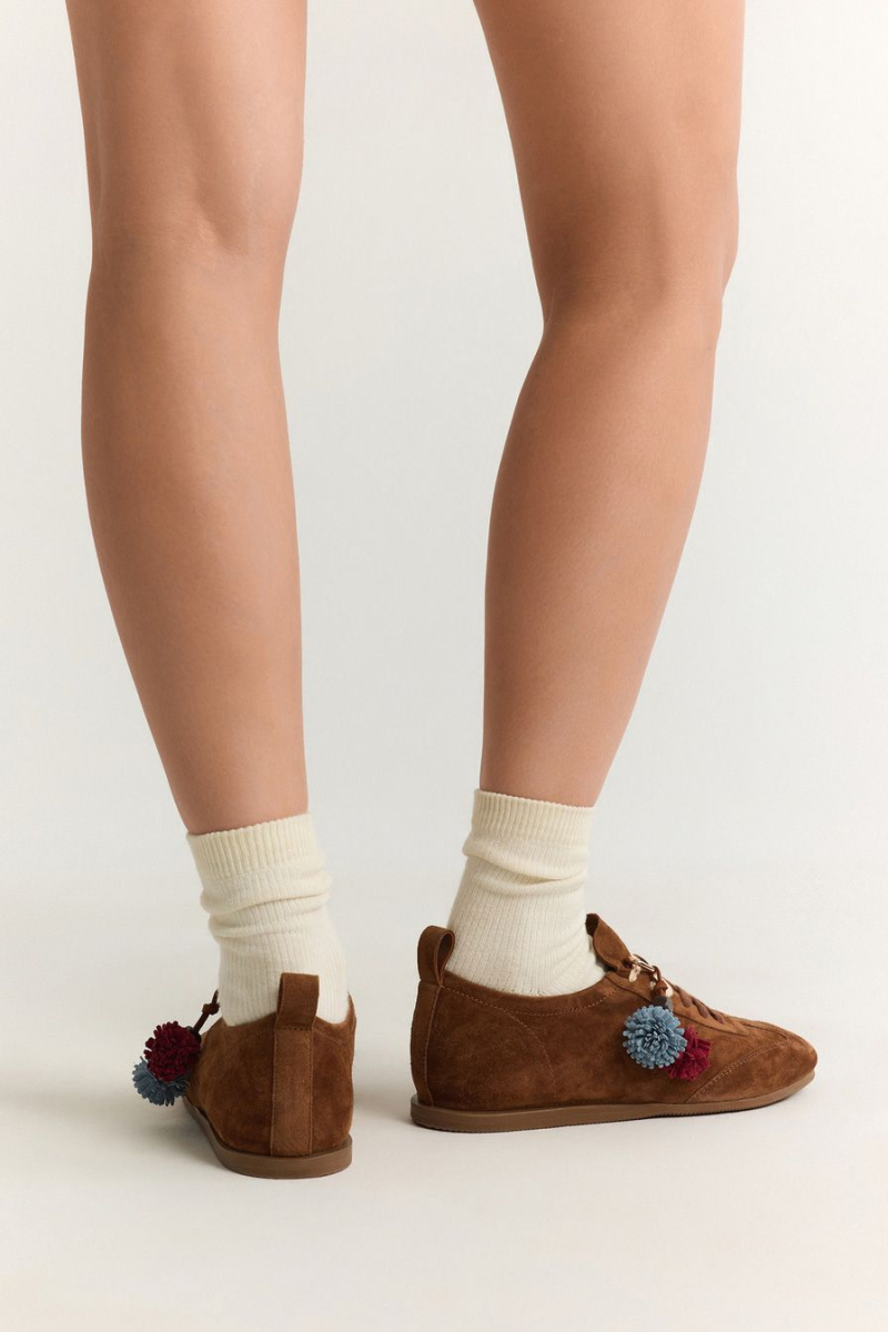 Кеды из натуральной замши Lera Nena, цвет: коричневый LN.501.19465.700 купить онлайн