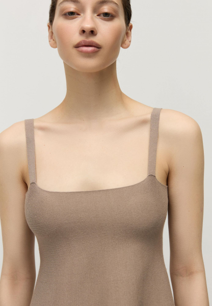 Топ А-силуэта из вискозы AROUND, цвет: Серо-бежевый, 269_67V01 купить онлайн