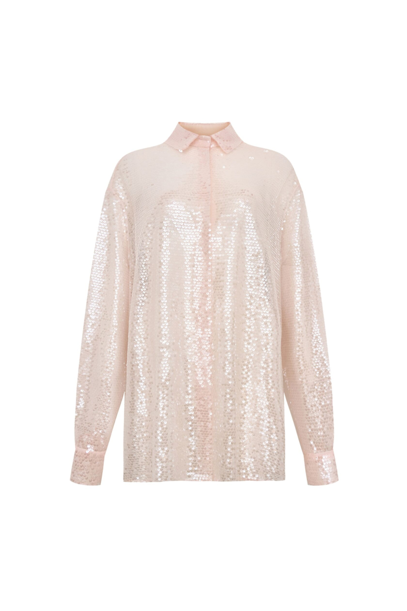 Рубашка с пайетками rose PAPAYA, цвет: розовый, NY2407BL119CH1 купить онлайн