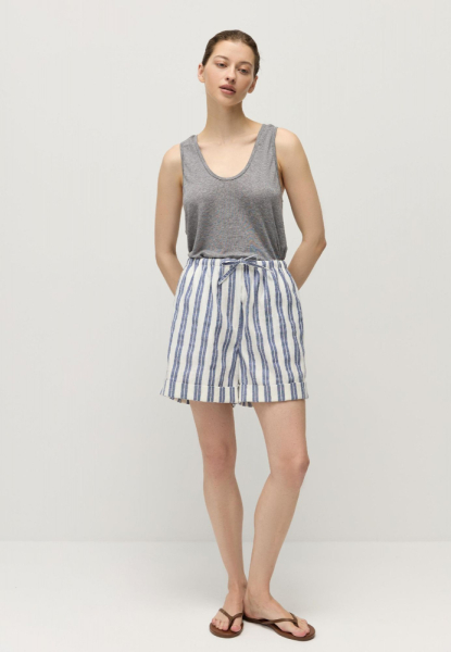 Шорты на завязках из смесового хлопка