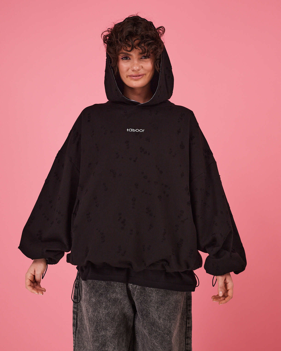 Табуха с затяжками рванка TABOO, цвет: Черный, TsZ06 купить онлайн