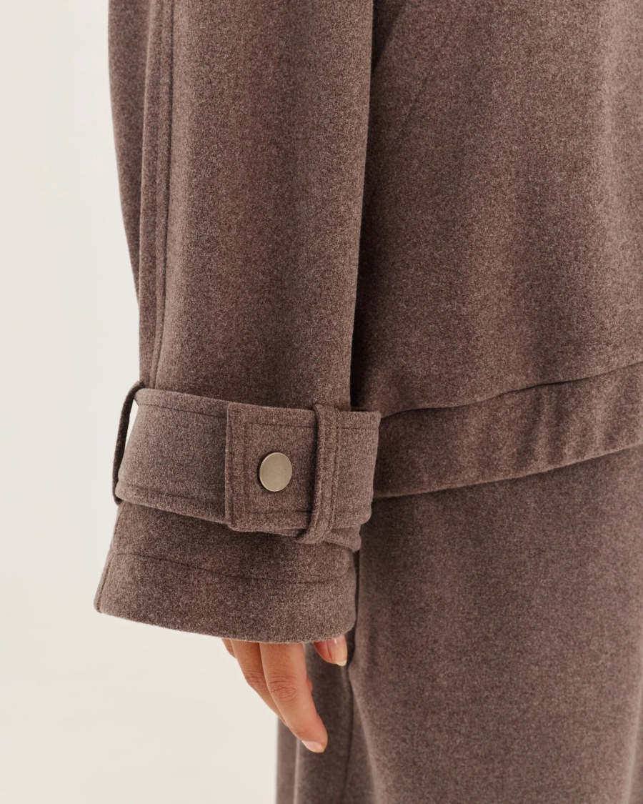 Анорак из фланели BROWN Anmuse, цвет: коричневый, AN25W205-BROWN-1 купить онлайн