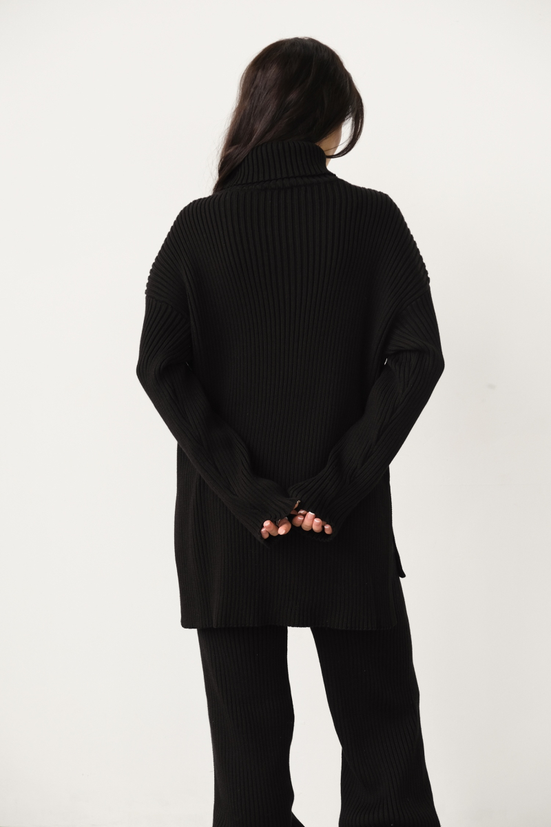 Джемпер удлиненный MINI, цвет: Черный, НФ-00000134 купить онлайн