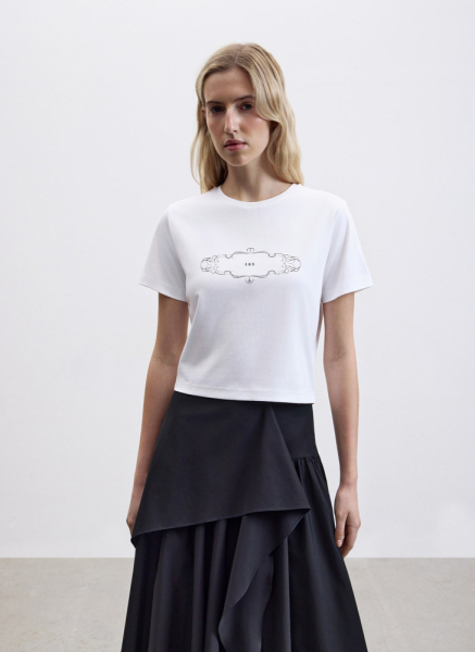 Футболка мини с принтом