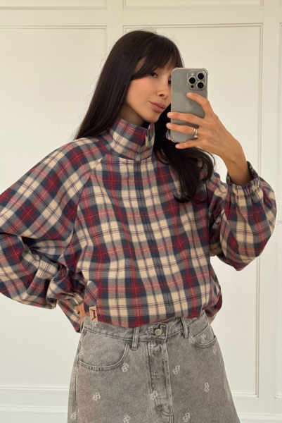 Олимпийка в клетку