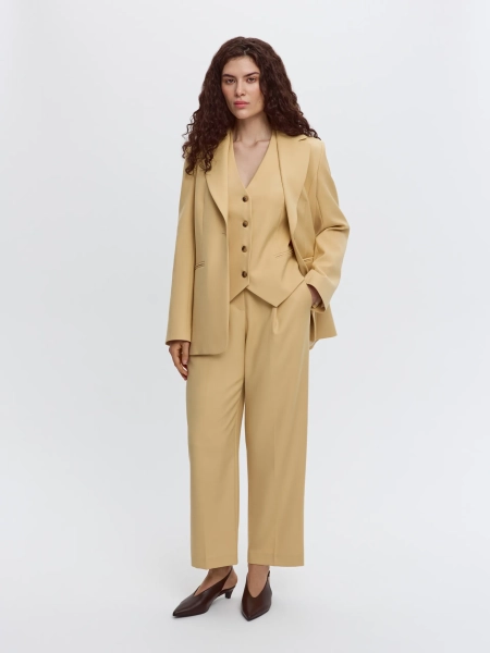 Жилет прямого силуэта ANNA PEKUN, цвет: Желтый, 11.2626.200 купить онлайн