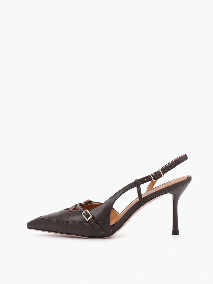 Туфли слингбэки из натуральной кожи