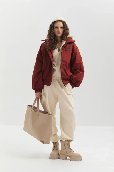 Джоггеры из футера marte, цвет: бежевый,  купить онлайн