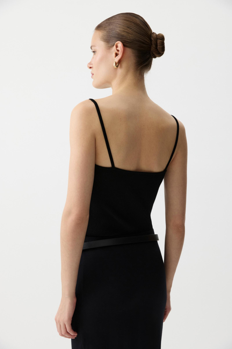 Топ вязаный с кружевом Charmstore, цвет: Черный, 309-52373-880 купить онлайн