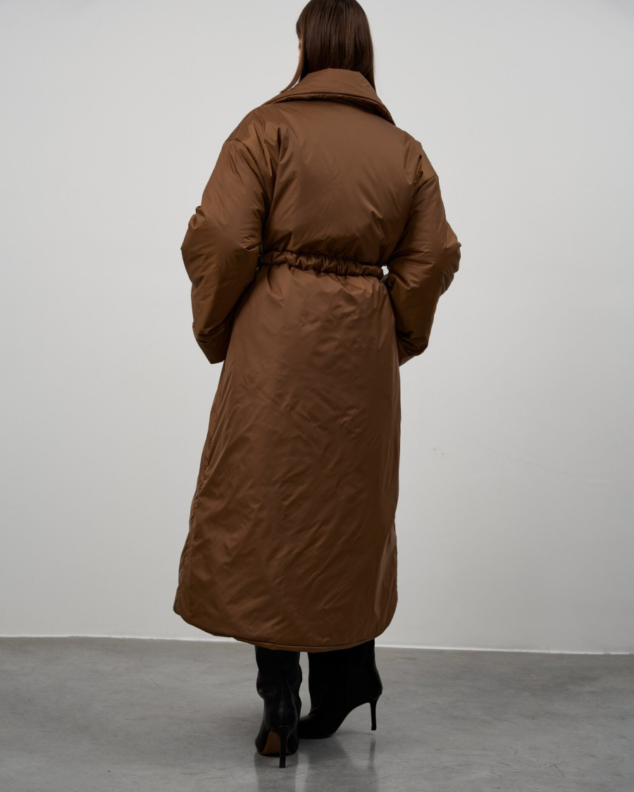 Пуховик PUFFER COAT TOFFEE YONS, цвет: коричневый, YO-703 купить онлайн