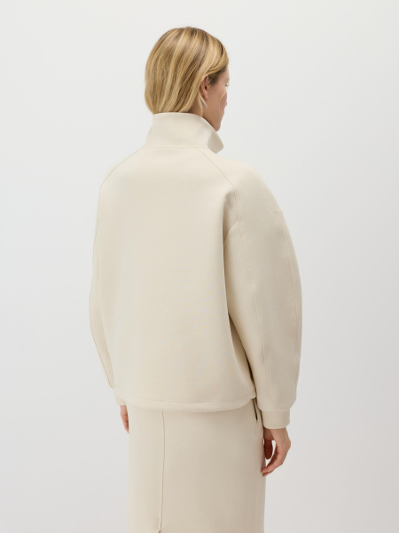 Свитшот с воротником-стойкой Conso, цвет: молочный,  купить онлайн