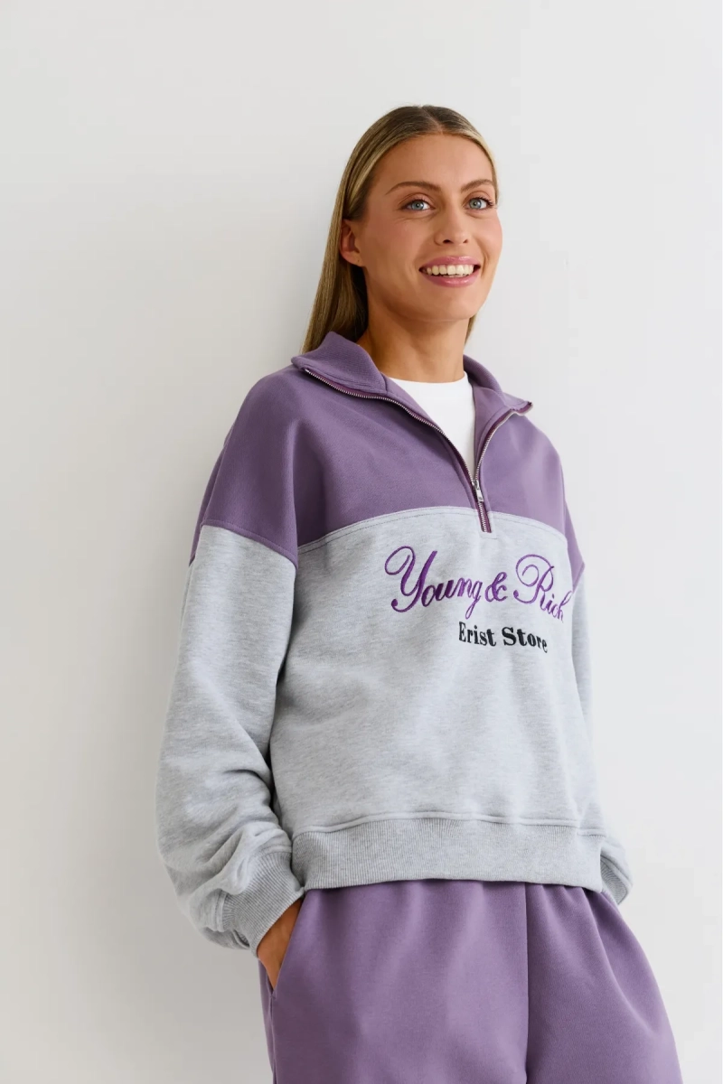Анорак в контрастных цветах Erist store, цвет: фиолетовый, НФ-00003170 купить онлайн