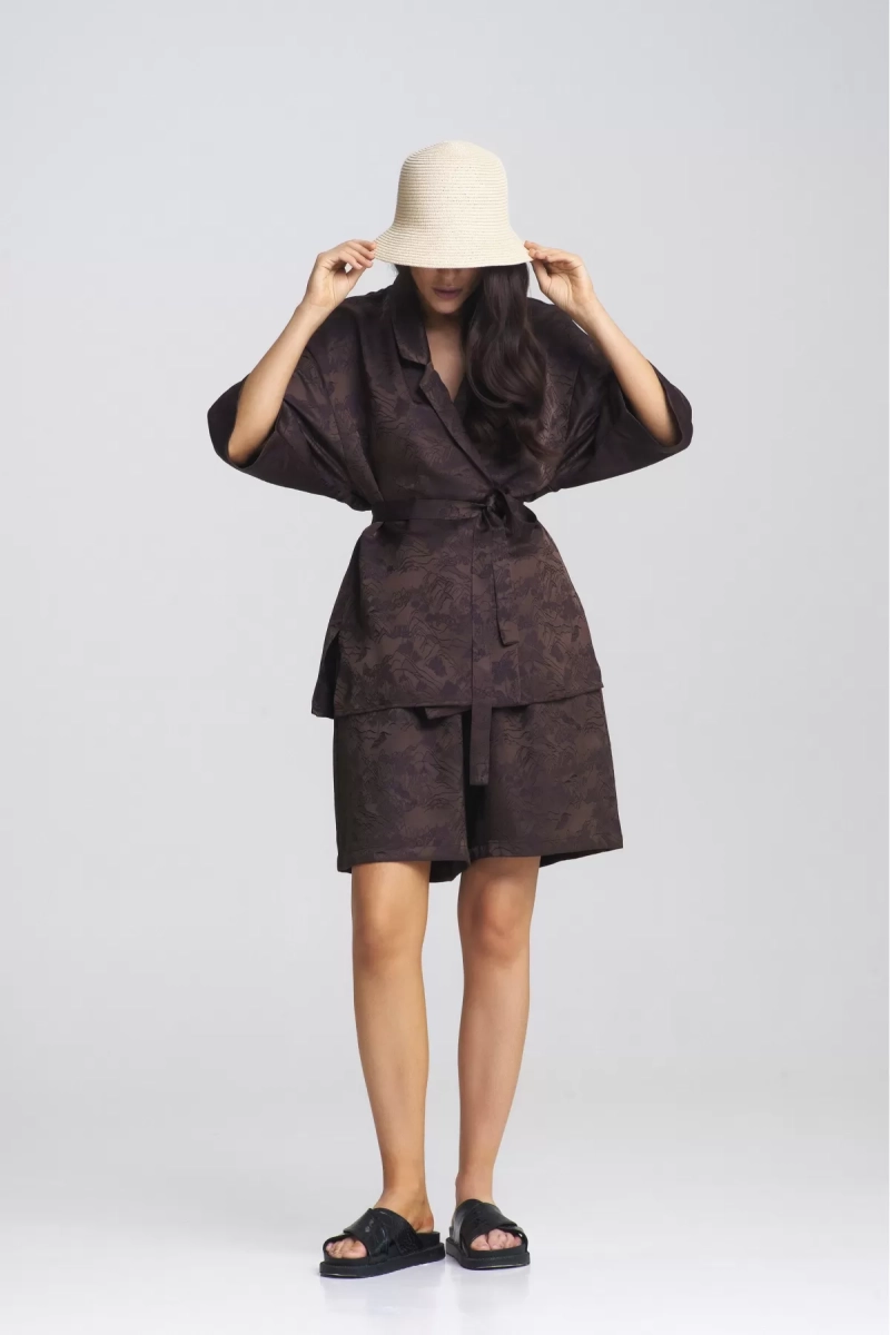 Костюм с шортами Asian mood Сhoco Erist store, цвет: шоколадный НФ-00002467 |новая коллекция купить онлайн