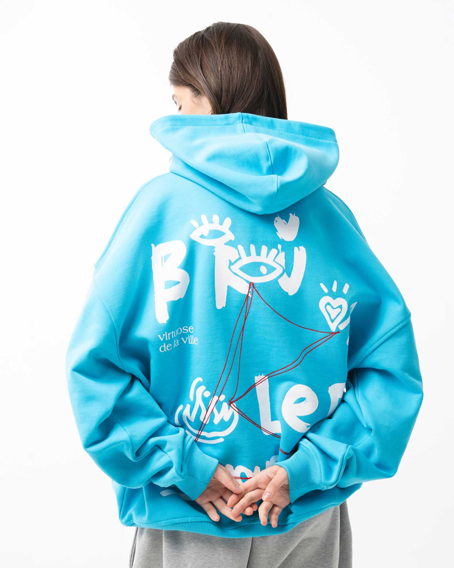 Худи Hoodie "Investigation" Brûler d'Amour, цвет: azure blue, BF2404C-3002-82 купить онлайн