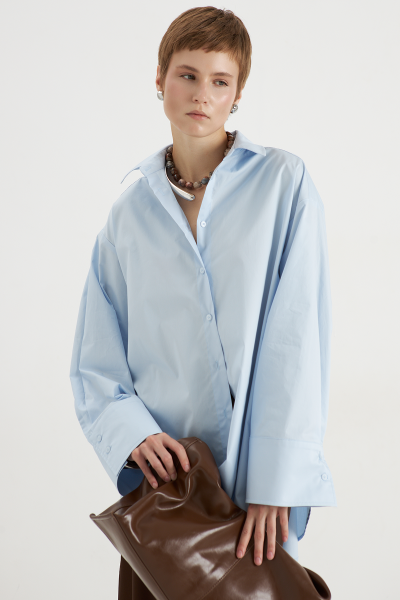 Рубашка оверсайз MIA AIM, цвет: голубой, MIA522 купить онлайн