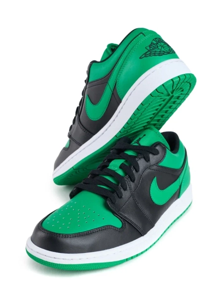 Кроссовки мужские Jordan 1 Low "Lucky Green" NKDADDYS SNEAKERS, цвет: Чёрный 553558-065 купить онлайн