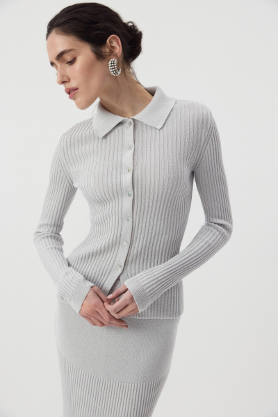 Джемпер с люрексом Charmstore, цвет: Серебряный, 303-495113-122 купить онлайн