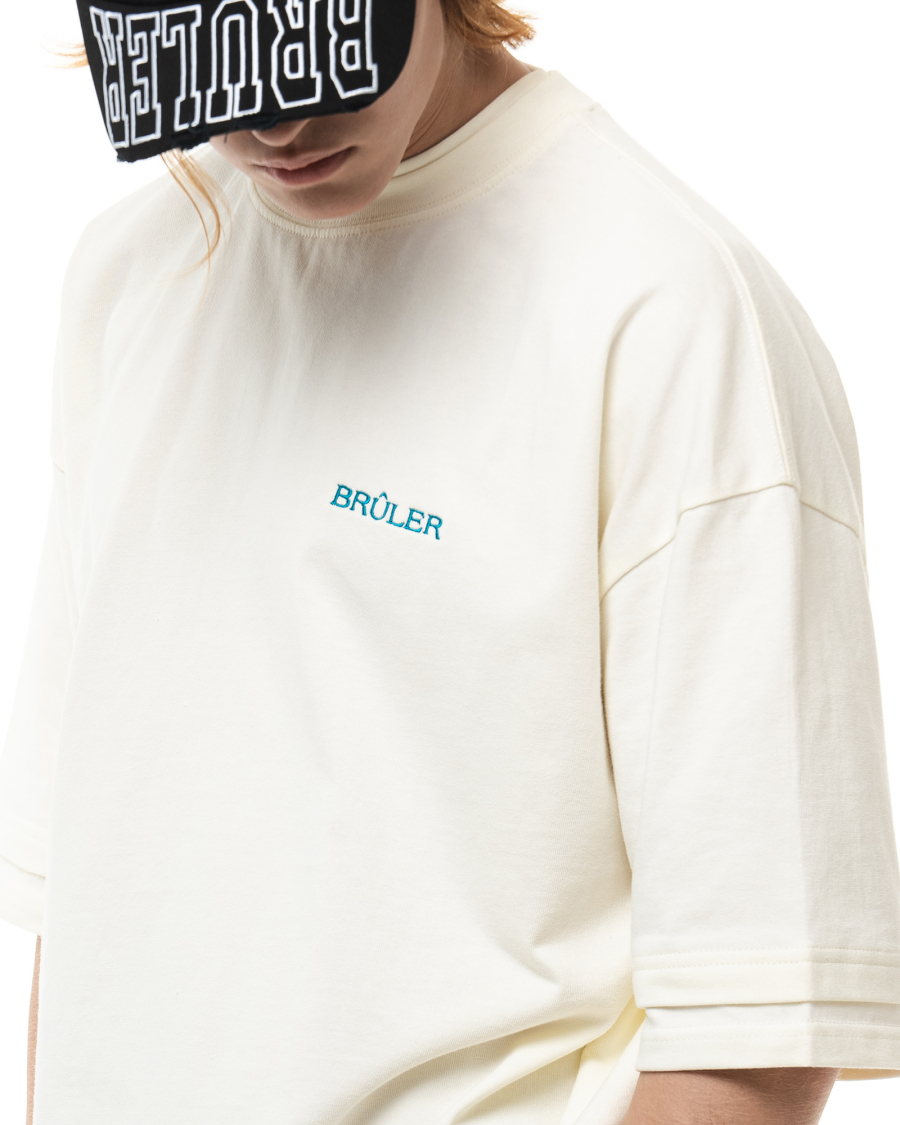 Футболка T-SHIRT «Double» Brûler d'Amour, цвет: cannoli cream, BS2402C-2208-11 со скидкой купить онлайн