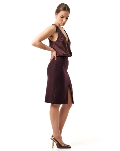 Юбка RICH BORDEAUX COLOR YONS, цвет: Бордовый,  купить онлайн
