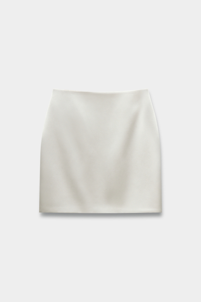 Юбка мини из сатина